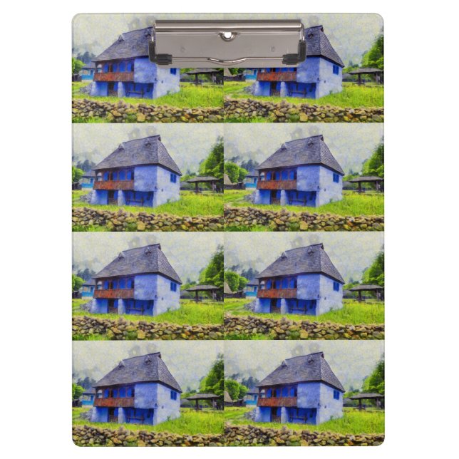 Blauhausmalerei Klemmbrett (Vorderseite)