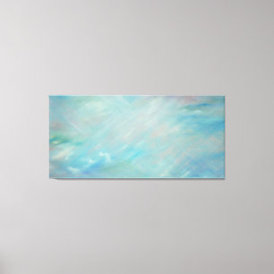 Blauhaze Floating Acryl zeitgenössische abstrakte  Leinwanddruck