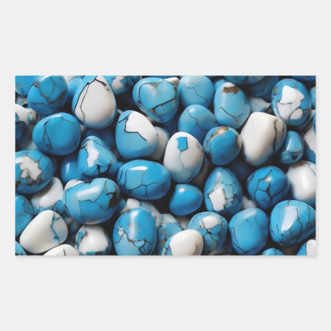 Blauhecht Rechteckiger Aufkleber (Vorderseite)