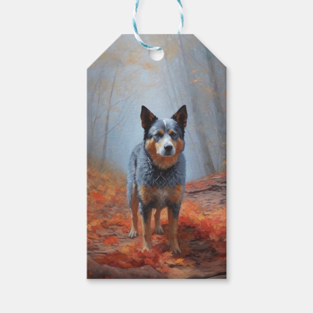 Blauhelm im Herbst Inspiriert Fall Geschenkanhänger (Vorderseite)