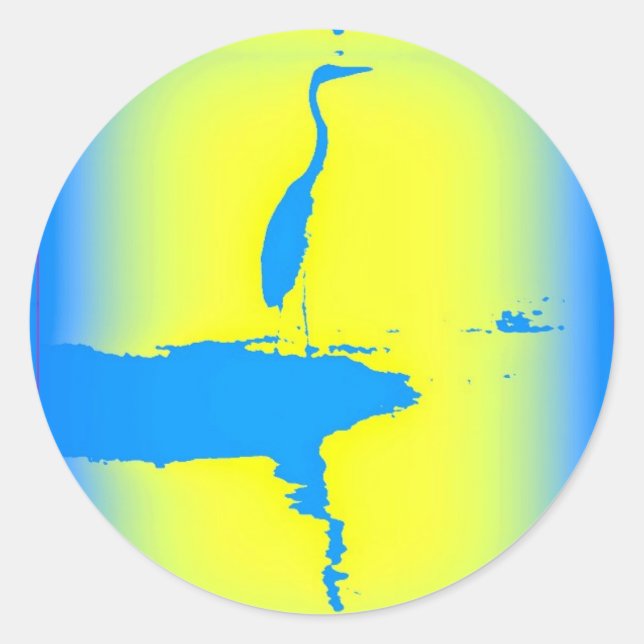 Blauhelme Runder Aufkleber (Vorderseite)