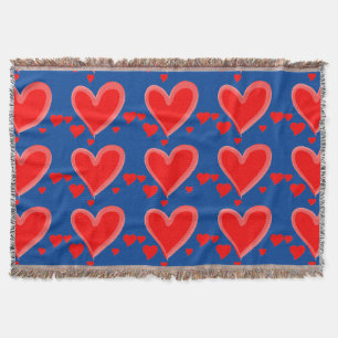 Blauherzen Valentinstag Decke