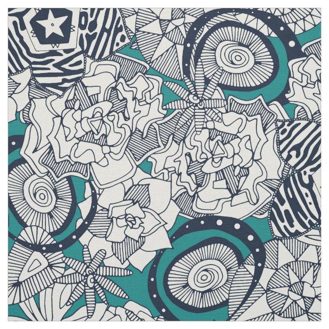 Blauindigo Stoff (Muster)