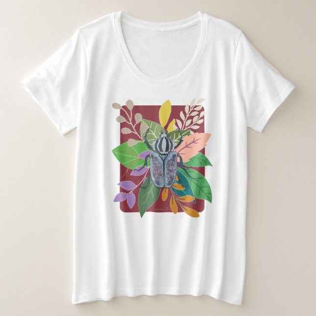 Blaukäfer Große Größe T-Shirt (Design vorne)