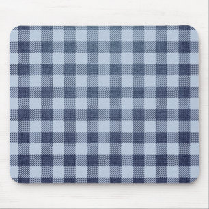 Blaukariert Mousepad