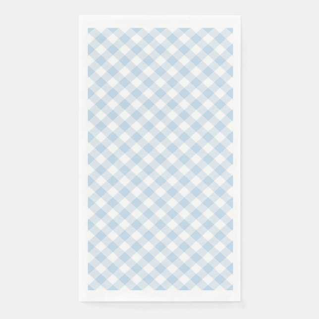 Blaukariert Serviette (Vorderseite)
