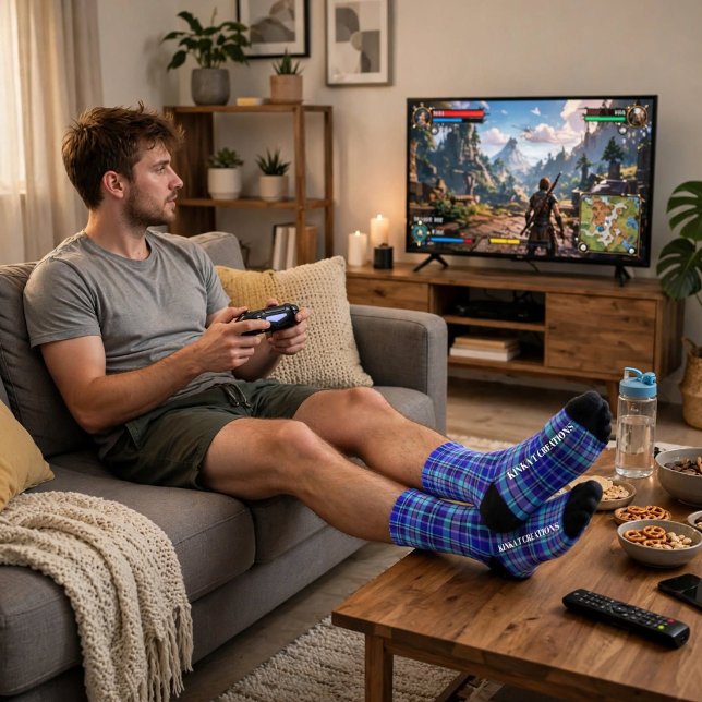 Blaukariert Socken (Von Creator hochgeladen)