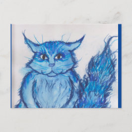 Blaukatzenkarte Feiertagspostkarte