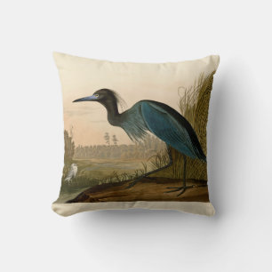 Blaukranich-Reiher-Audubon-Druck Küstenkunst Kissen