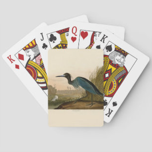 Blaukranich-Reiher-Audubon-Druck Küstenkunst Spielkarten