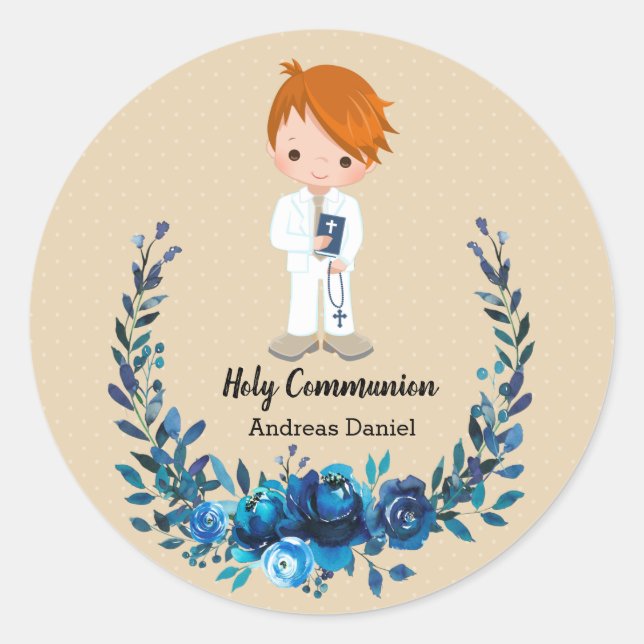 Blaukranz der Heiligen Kommune Runder Aufkleber (Vorderseite)