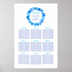 Blaukranz-Hochzeitstisch Poster