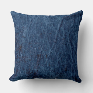 Blauleder Kissen