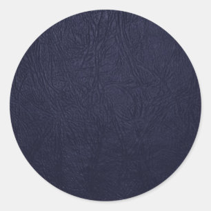 Blauleder, Ledertextur, Lederhintergrund Runder Aufkleber