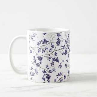 Blauleder-Muster Kaffeemaschine Tasse