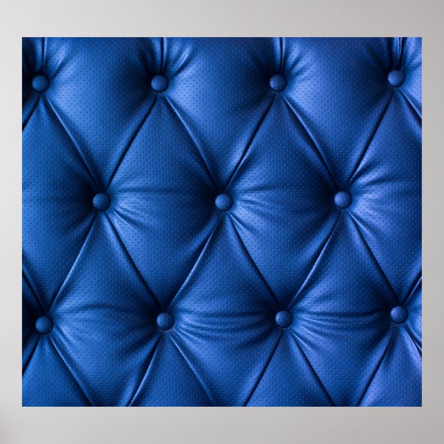 Blauledertextur: Luxuriöser Hintergrund Poster (Vorne)