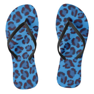 Blauleopartextur Flip Flops