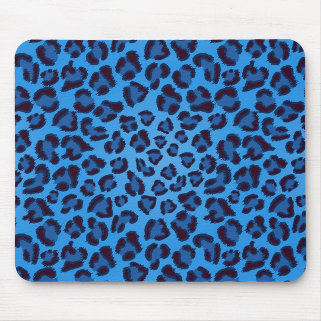 Blauleopartextur Mousepad (Vorne)