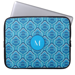 Bläulich - Gefiederte Paisley Laptopschutzhülle