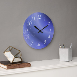 Blaulila Große Wanduhr