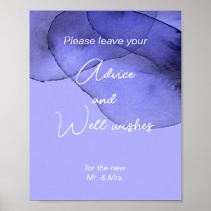 Blaulila Lavendel Ratschläge und gute Wünsche Poster