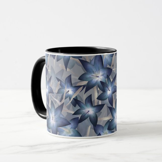 Blaulilie Tasse (Vorderseite Links)