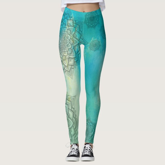 Blaumandala Leggings (Vorderseite)