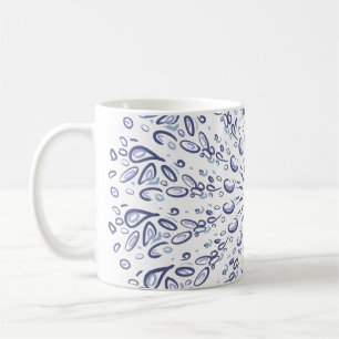 Blaumandala-Muster Kaffeetasse
