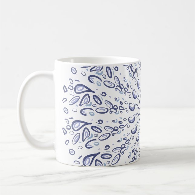Blaumandala-Muster Kaffeetasse (Links)