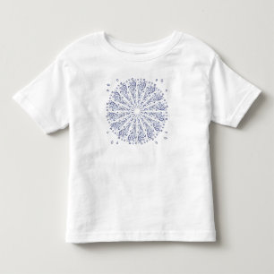 Blaumandala-Muster Kleinkind T-shirt