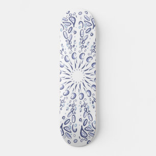 Blaumandala-Muster Skateboard
