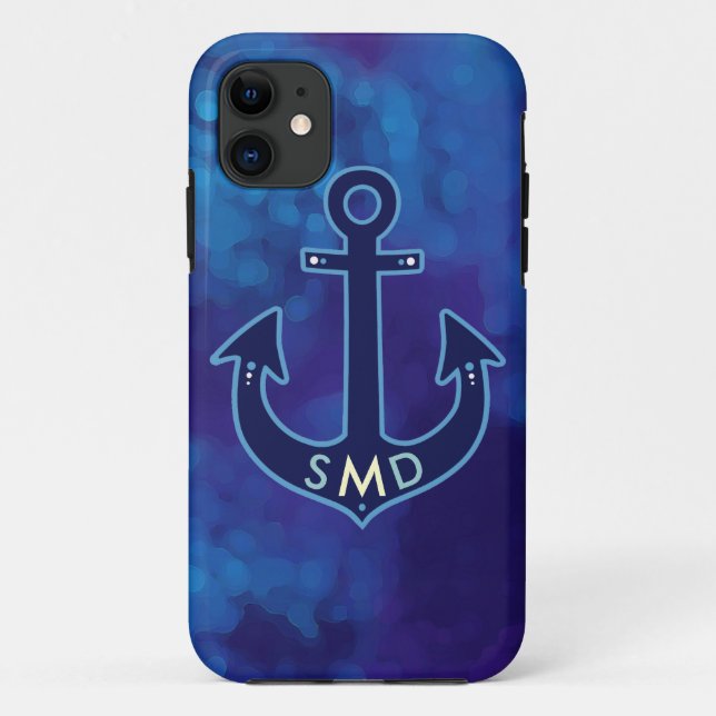 Blaumarinenker personalisiert Case-Mate iPhone hülle (Rückseite)