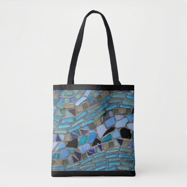 Blaumeer-Glas-Mosaik Tasche (Vorderseite)