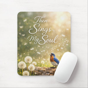 Blaumeise singt "Dann singt meine Seele" Lied Mousepad