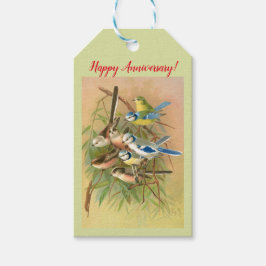 Blaumeise und Langschwanzmeise Geschenkanhänger