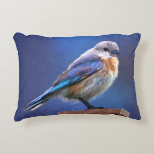 Blaumeise (weiblich) Malerei - Originale Vogelkuns Dekokissen