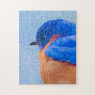 Blaumeisen-Malerei - Originale Vogelkunst