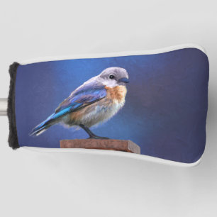 Blaumeisen (Weibchen) Malerei - Originale Vogelkun Golf Headcover