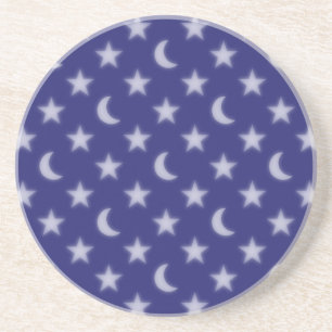 Blaumonde und Sternmuster Getränkeuntersetzer