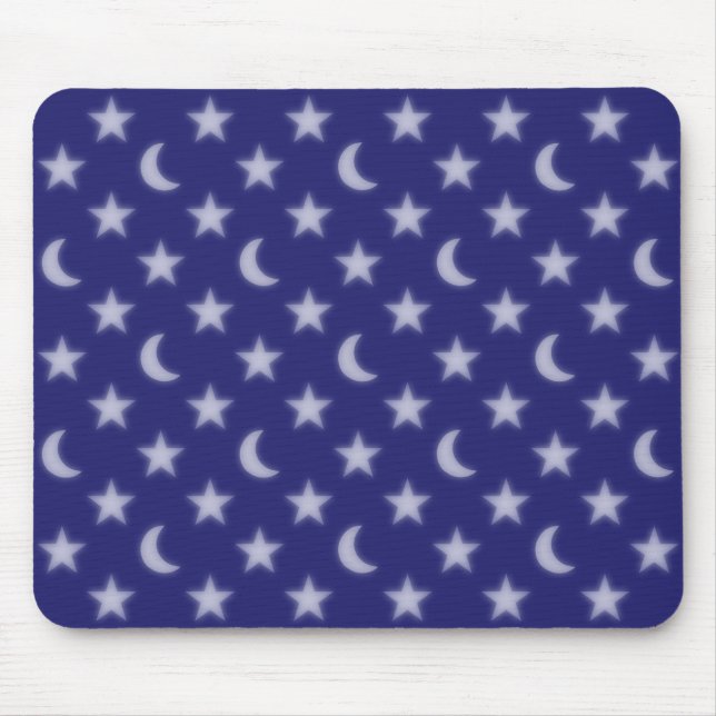 Blaumonde und Sternmuster Mousepad (Vorne)