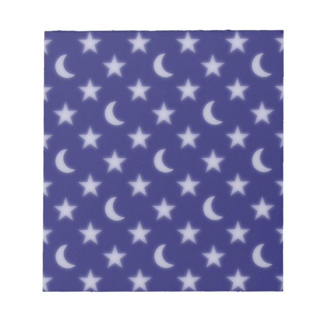 Blaumonde und Sternmuster Notizblock (Vorderseite)