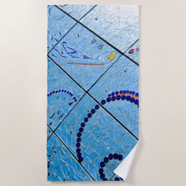Blaumosaik Strandtuch