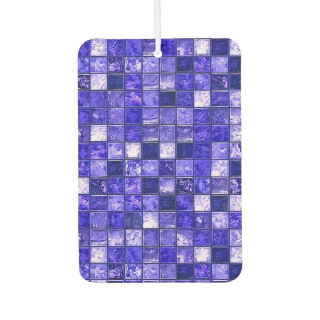 Blaumosaikmuster Autolufterfrischer (Vorderseite)