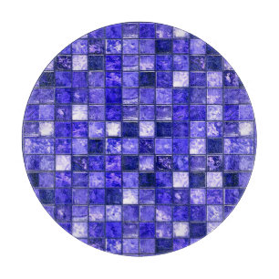 Blaumosaikmuster Schneidebrett