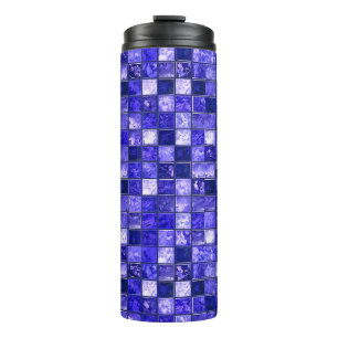 Blaumosaikmuster Thermosbecher