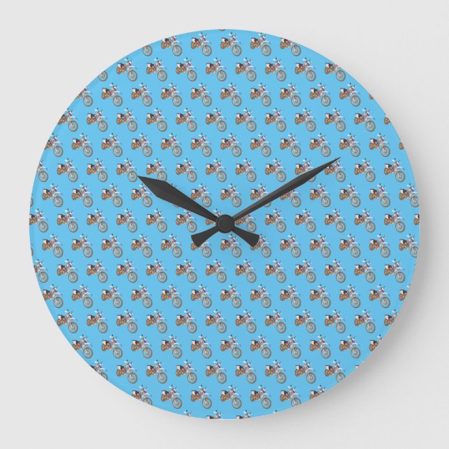 Blaumotorräder, Große Wanduhr (Vorderseite)
