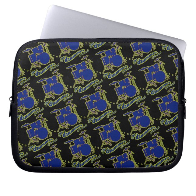 Blaumusikmuster Laptopschutzhülle (Vorderseite)
