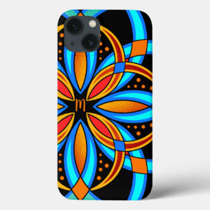 Blauorange-Mandala mit Monogramm Case-Mate iPhone Hülle