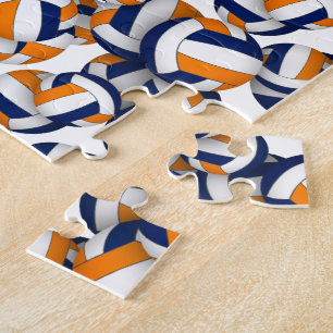 Blauorange-Volleyball-Team: Mädchen Jungs nennen