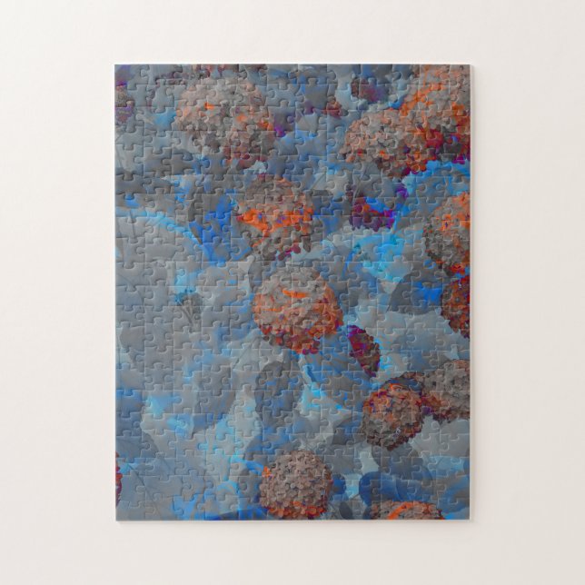 Blauorangefarbene Blume (Vertikal)